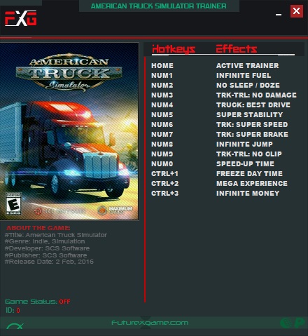 American Truck Simulator v1.31.0.81 (64Bits) Trainer +13